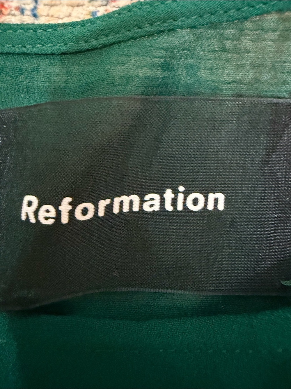REFORMATION Mayra Dress 6 Green Mini Long Sleeve Viscose Cocktail Party Wedding - Picture 12 of 13